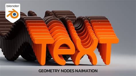 Easy Abstract Text Animation In Geometry Nodes Blender Tutorial