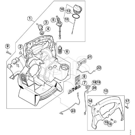 Genuine Stihl Bg55 M Fan Housing Inside 45 2001 Ghs