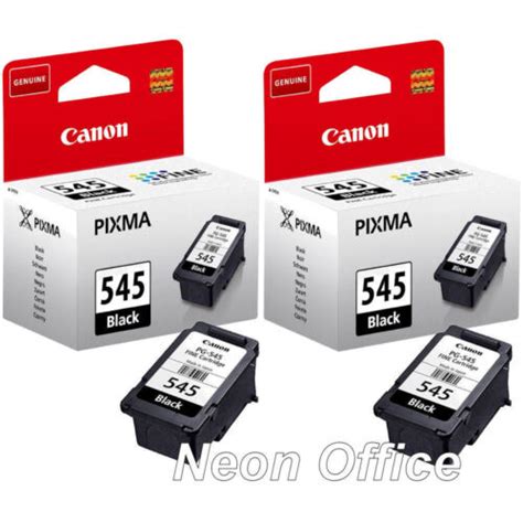 2x Canon Pg 545 Black Genuine Boxed Ink Cartridges For Pixma Mg2455 Printer Ebay