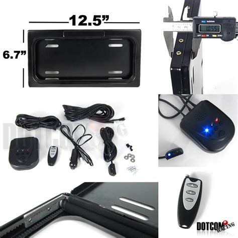 Electric Motorized Remote Control Hide Away License Plate Frame Cover Ebay