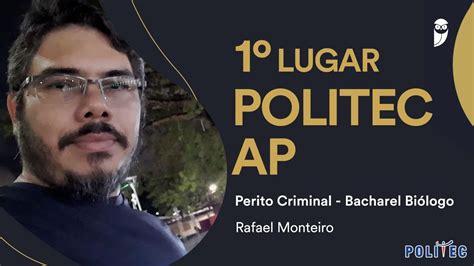 Rafael Monteiro Aprovado Em Lugar Para Perito Criminal Bi Logo No