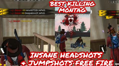 Free Fire Best Killing Montage Insane Headshots Jumpshots Free Fire