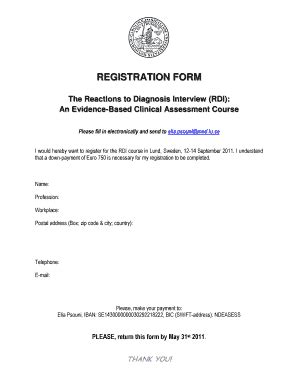 Fillable Online Lu REGISTRATION FORM The Reactions To Diagnosis