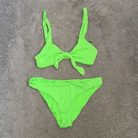 TiniBikini Swim Tinibikini Swimwear Neon Green Bikini Set Poshmark