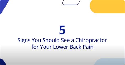 5 Signs You Should See A Chiropractor For Your Lower Back Pain Wellbeing