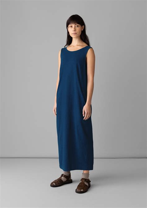 Lydia Jersey Shift Dress Washed Indigo Toast