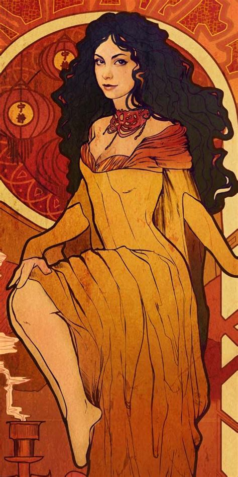 Companion Inara Serra of Firefly - portrait in distinctive art nouveau style by Megan Lara. GO ...