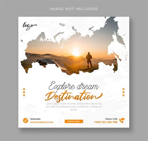 Premium PSD Travel And Tour Social Media Promotion Banner And