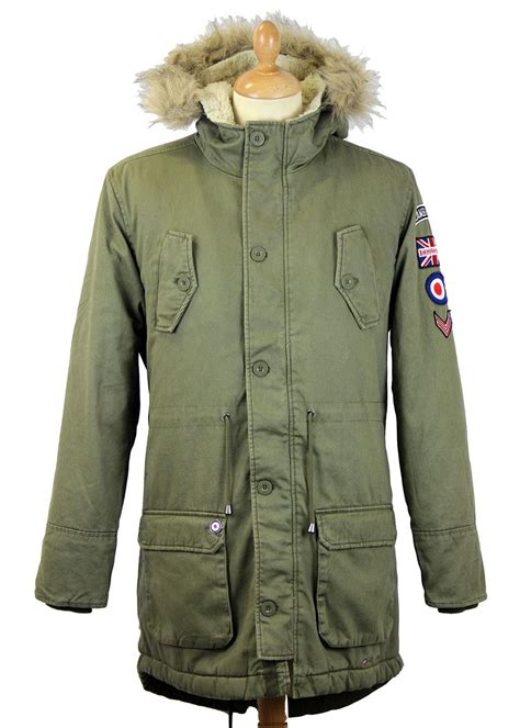 Lambretta Retro 60s Mod Fishtail Parka Jacket With Patches