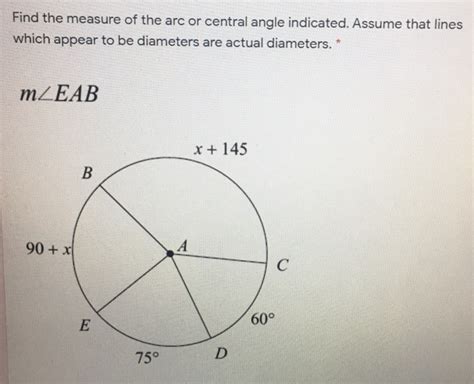 Solved Find The Measure Of The Arc Or Central Angle Chegg