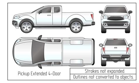 Car Truck Suv 4x4 Line Draw Rent Damage Royalty Free Vector