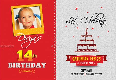 Birthday Invitation Card Template Free Download Doctemplates