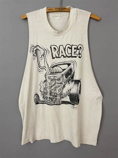 Rat Fink Ed Roth The Rat Trashed Tank Top Cut Off Sl Gem