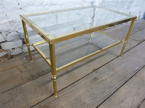 Antiques Atlas Vintage Brass Coffee Table With Glass Shelves