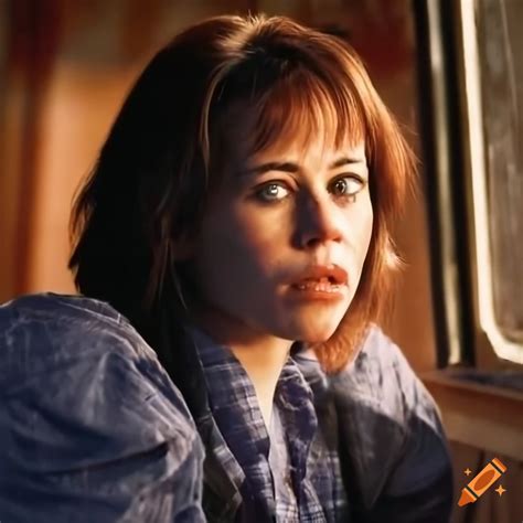 Portrait Of A Young Woman With Messy Hair And Plaid Shirt On Craiyon