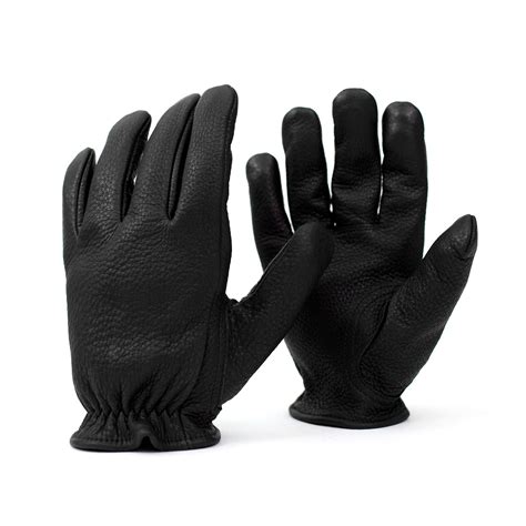 Kevlar Lined Leather Gloves Black Red Clouds Collective Made In