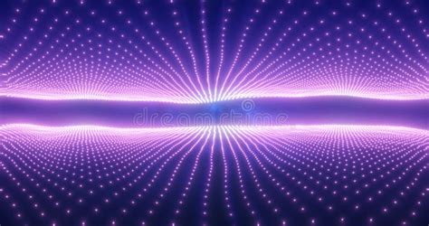 Abstract Purple Energy Waves From Particles Above And Below The Screen