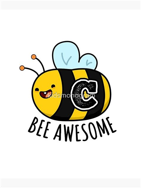 Alphabet Letter C Bee Awesome Poster For Sale By Kidsmonogram