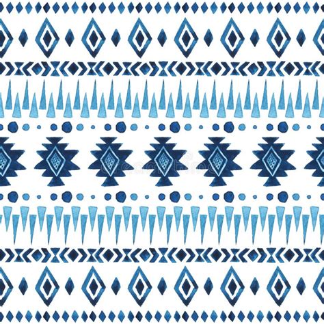 Seamless Aztec Pattern Stock Vector Illustration Of Blue 45499998