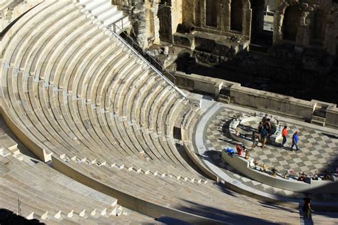 View Inside the Odeon of the Herodes Atticus in Athens, Greece ...