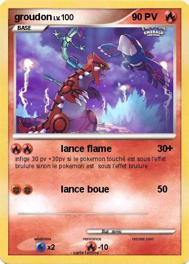 Pokémon groudon 1172 1172 lance flame Ma carte Pokémon