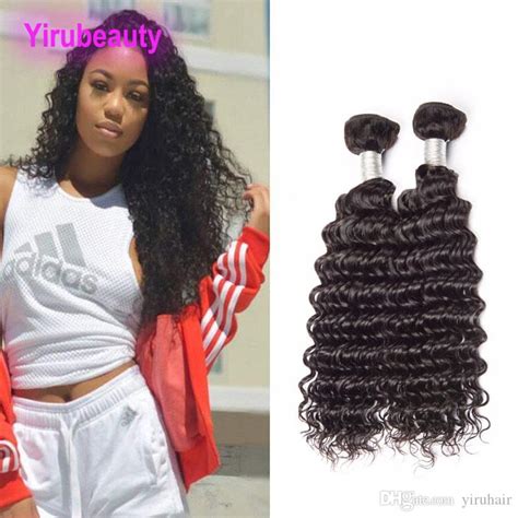 Peruvian Virgin Peruvian Curly Hair Bundles Deep Wave Curly 2 Bundles Extensions Wefts 8 30