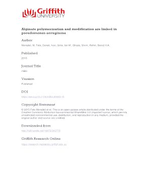 Fillable Online Alginate Polymerization and Modification Are Linked in ... - Core Fax Email ...