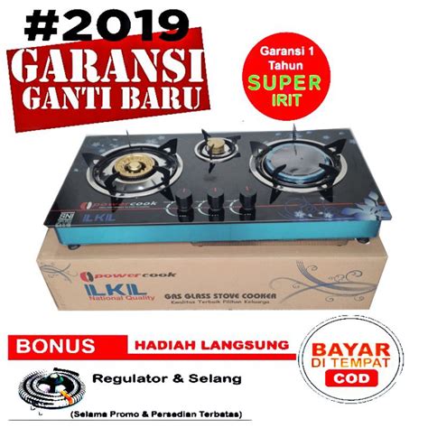 Jual Kompor Tanam 3 Tungku Infrared Dan Tornado Gas Stove Kaca