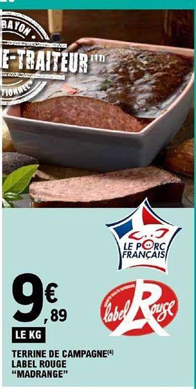 Promo Terrine De Campagne Label Rouge Madrange Chez E Leclerc Express