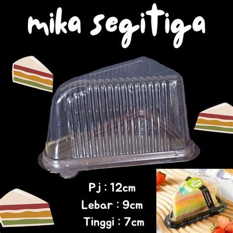 Jual MIKA SEGITIGA MIKA SLICE CAKE MIKA POTONG SEGITIGA COKLAT TRAY