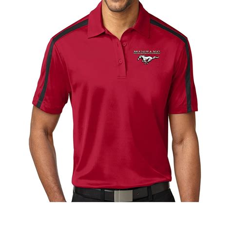 Buy Cool Shirts - Mens Mustang Pocket Colorblock Polo Shirt - Red, Large - Walmart.com - Walmart.com