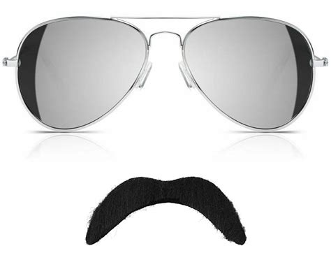 Freddie Mercury Glasses and Moustache Queen Fancy Dress Costume Mirror ...