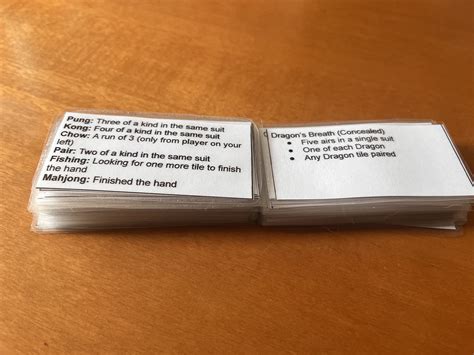 Learning To Play Mahjong Hand Cards Set 1 And 2 Printable Pdf Etsy