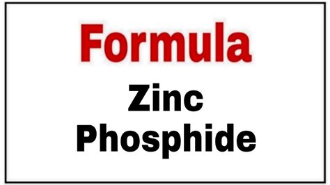 What Is The Formula For Zinc Phosphide: Unveiling The Chemical Composition