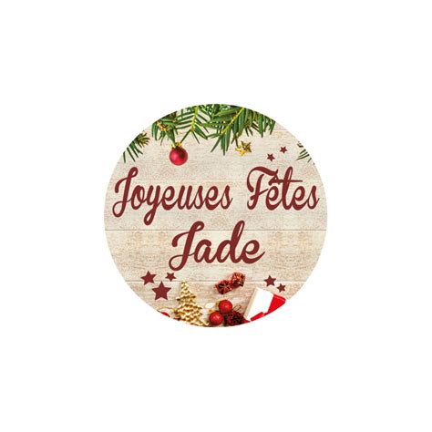 Tiquettes Joyeuses F Tes Personnalisables Avec Pr Noms Pastilles