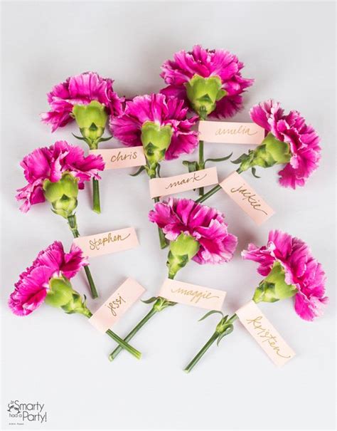 Blossoming Elegance Diy Flower Place Cards Kaya Tableware The Kaya