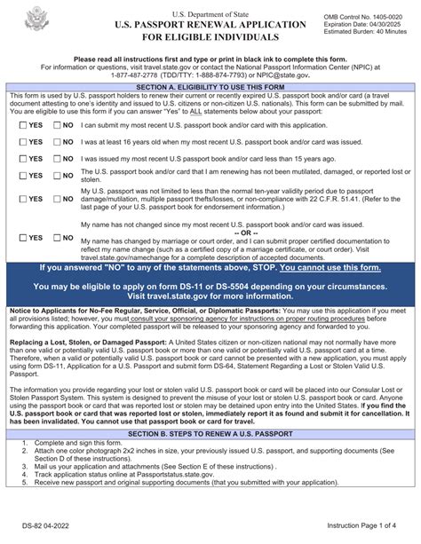 Form Ds 82 Fill Out Sign Online And Download Printable Pdf Templateroller