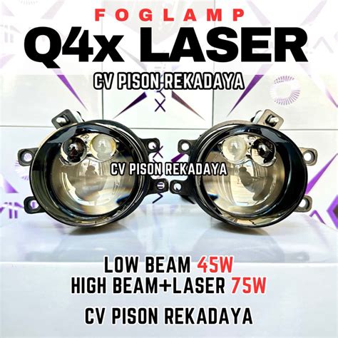 Jual Foglamp Projector BILED Q8 Laser Q8X LED Q4X Lampu Kabut Mobil 55