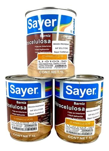 Pintura Para Madera Sayer Lack Varios Colores 3 Pzas Ocre