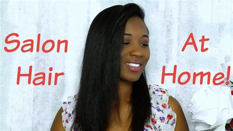 How To Get Salon Straight Hair At Home I6 Mths Post Relaxer Highly