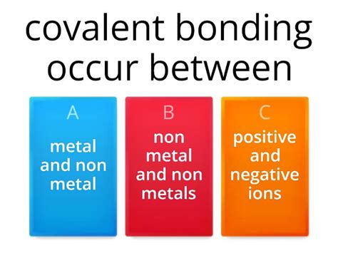 Covalent Bonding Quiz