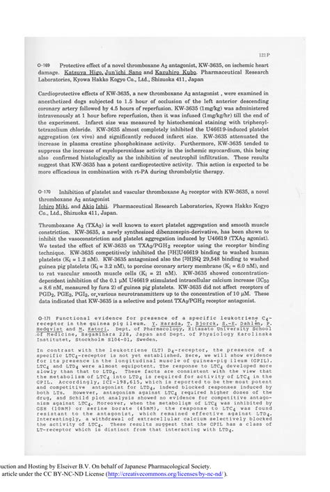 Pdf Inhibition Of Platelet And Vascular Thromboxane A Receptor With