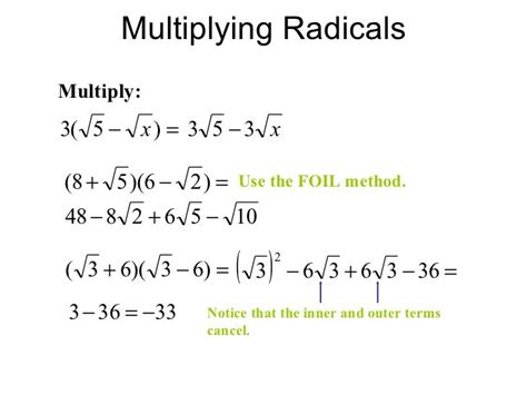 Simplifying Radical Expressions Rational Exponents Radical Equations