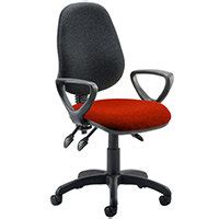 Eclipse Iii Lever Task Operator Office Chair With Loop Arms In Pimento