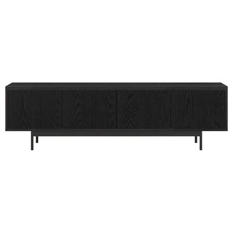 Meyer Cross Whitman 70 In Black Grain Rectangular TV Stand Fits TV S