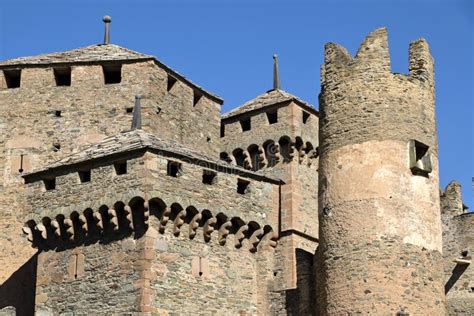 Aosta Valley Castles - Detail of the Fenis Castle - Italy Stock Image - Image of aosta, fortress ...