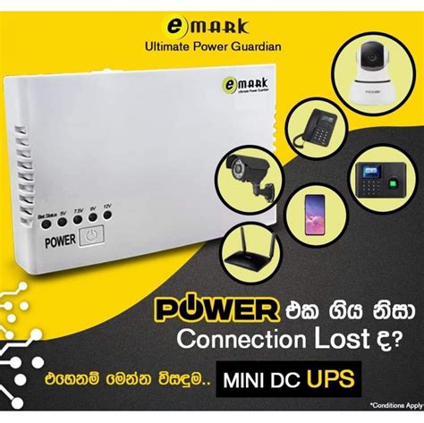 PORTABLE MINI UPS DC EMARK GM4 5V 7 5V 9V 12V USB 5V 1000mA