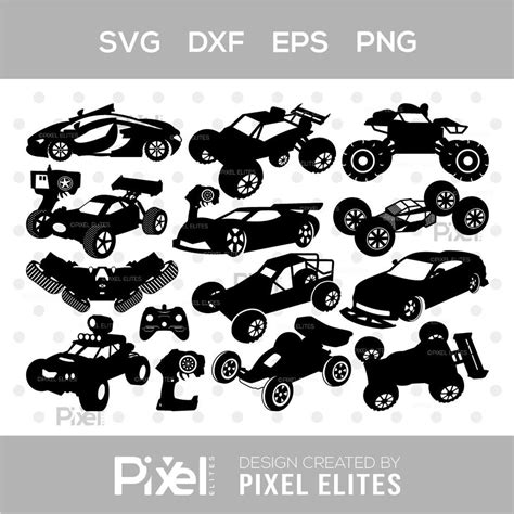 Rc Car Svg Cut Files Racing Car Silhouette Rc Car Bundle Race Car Svg Sports Car Svg Etsy