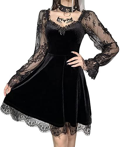 Throne Asmr Treasury Goth Retro Court Lace Lantern Long Sleeve