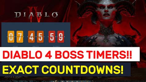 Diablo 4 World Boss Spawn Open Beta Access COUNTDOWN Timers YouTube